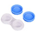 Blue multi-purpose travel contact lens case