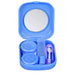 Blue multi-purpose travel contact lens case
