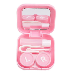 Pink multi-purpose travel contact lens case